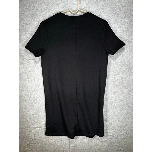 Forever 21 T-Shirt Dress Size S Black  Casual Basic Short Sleeve Crewneck - Picture 3 of 5